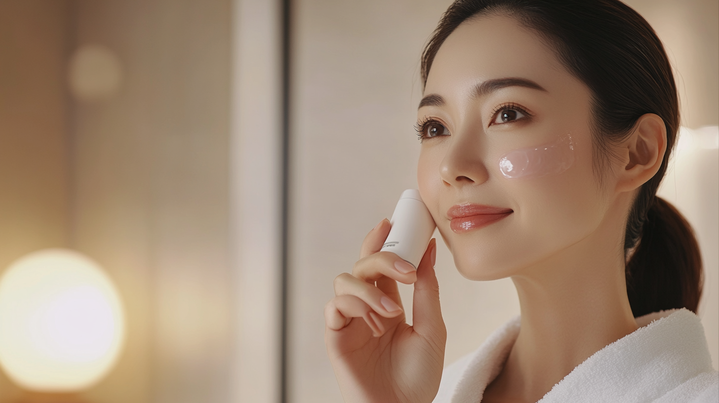 ZIIP HALOを使う女性のスキンケアシーン（※イメージ画像）